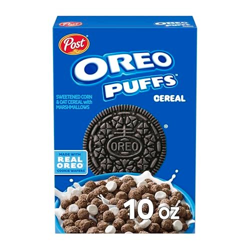 Post, Oreo Puffs Cereal, Chocolate Breakfast Cereal, 10 Ounce
